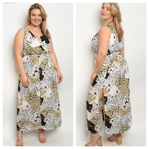Fun Animal Print PLUS SIZE 2X Dress NWT Beautiful